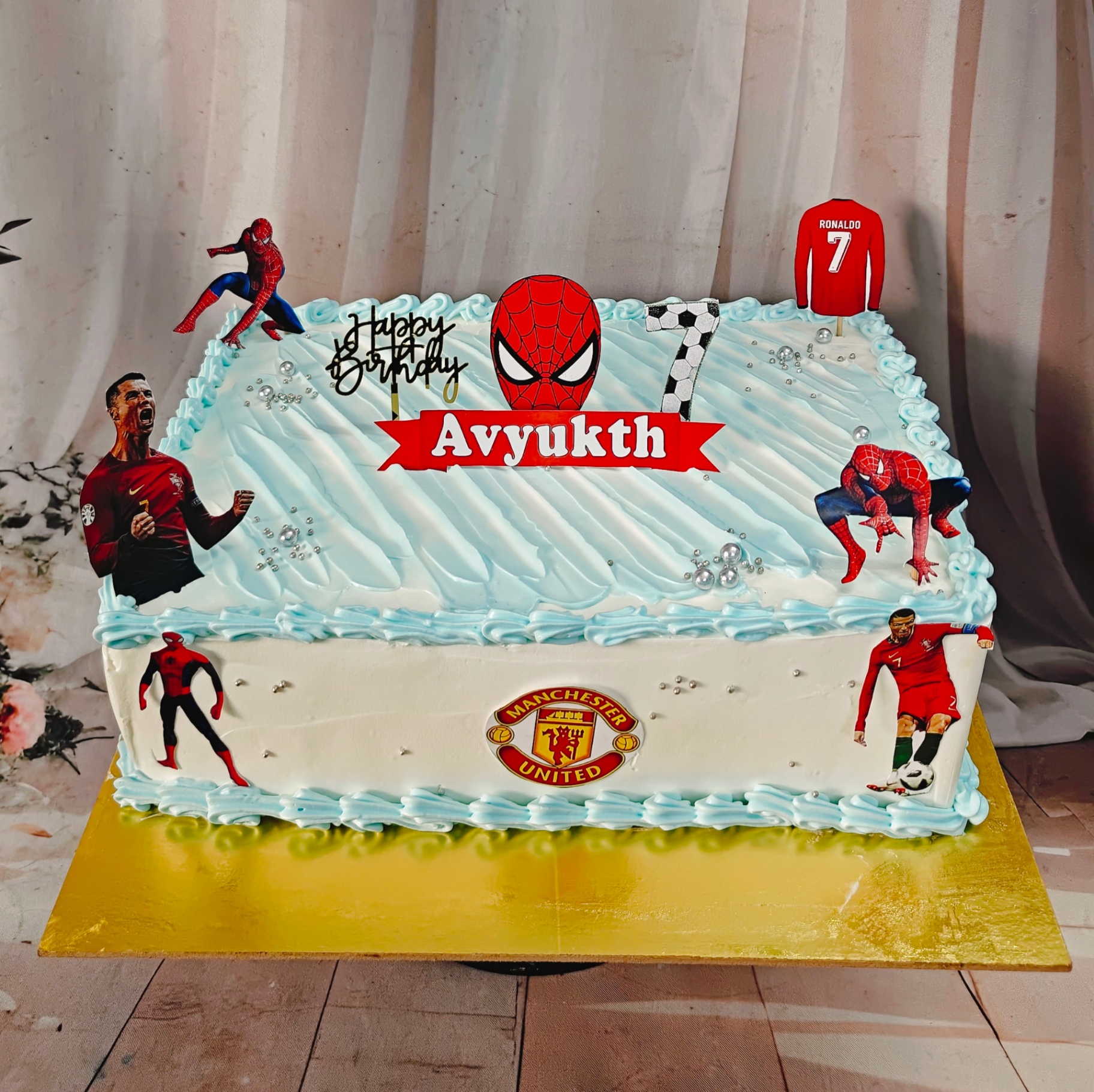 Spiderman & Ronaldo Sheet Budget Cake