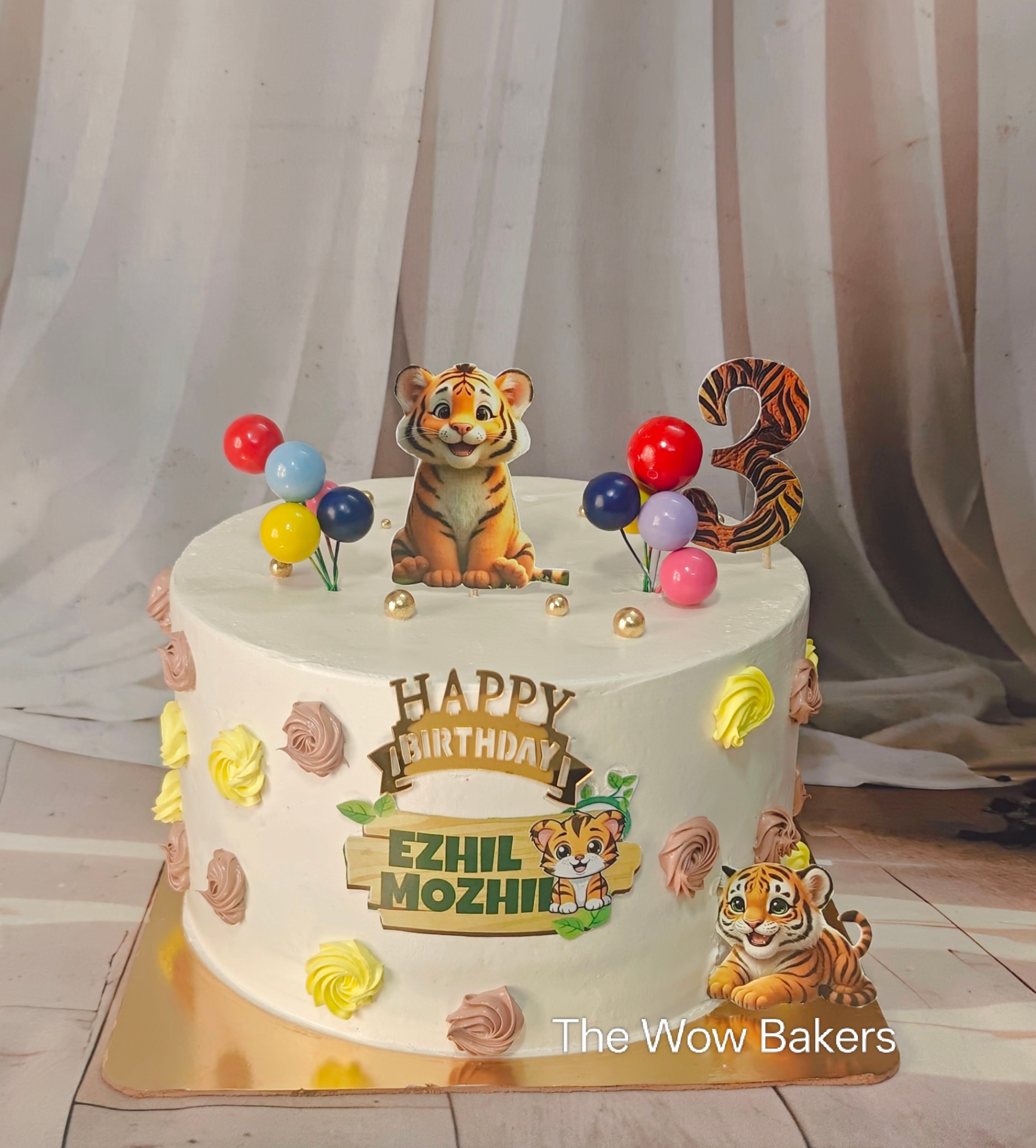Cute Tiger Cub Birthday Cake