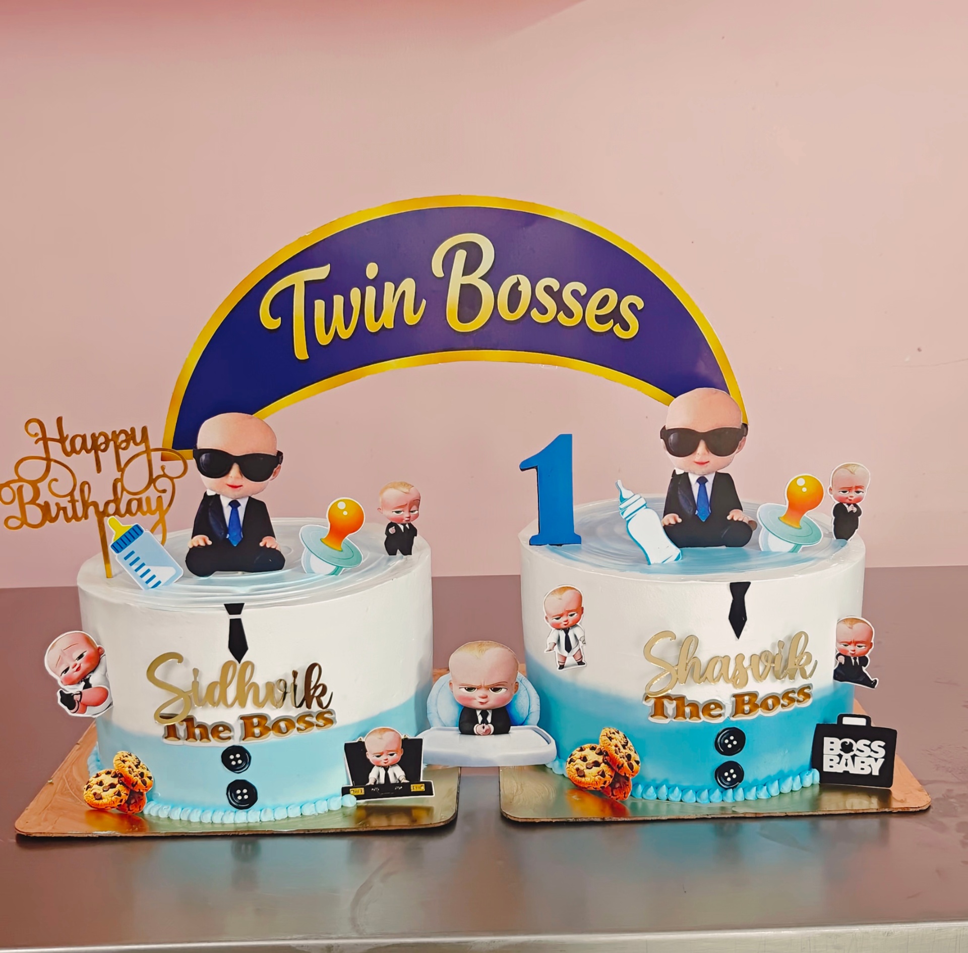 Twin Bosses Boss Baby Cake