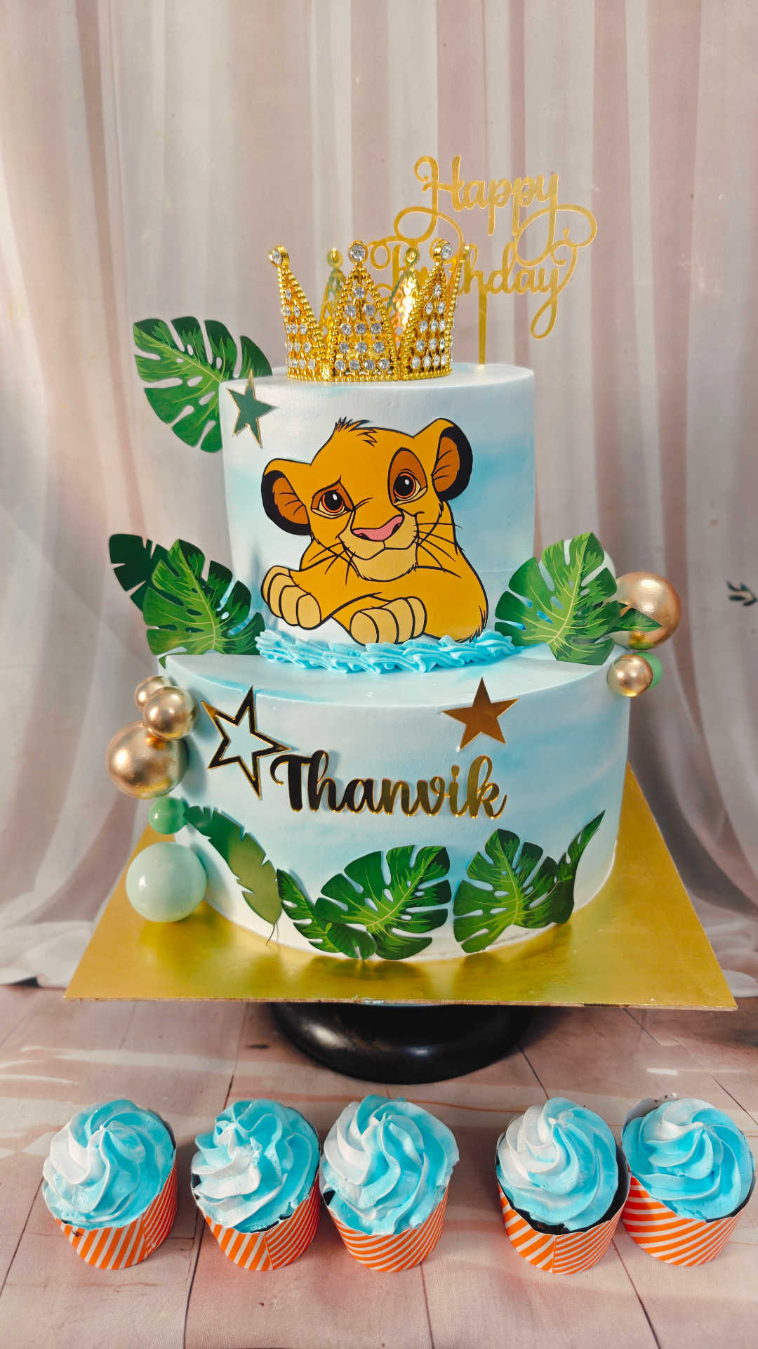 Simba Animal Theme Cake