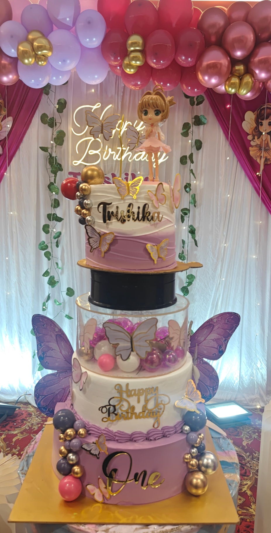 Fairy Butterfly Multi-Tier Theme Cake