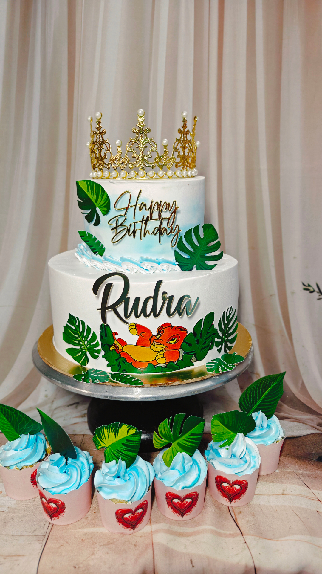 Simba Animal Theme Cake